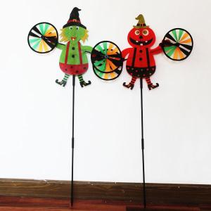 China Halloween Garden Stake witch and pumpkin factory