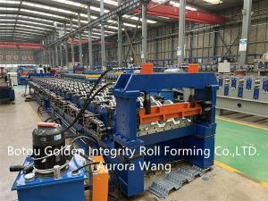 China PPGI/PPGL Deck Floor Roll Forming Machine 750mm Effective Width factory