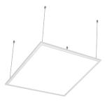 White & Silver Finish Emergency LED Panel Light - 85-265V, Isolated & Flicker