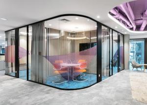 China Acoustic Room Double Glass Partition Wall 12+12mm Super Soundproof 46db With Certificate factory