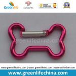 Popular bone shape fashion carabiner key holder manufacture irrregular shape