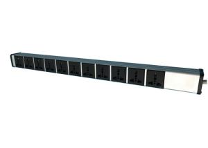 China Multifunction 11 Jack International Universal Outlet Power Strip , IEC320 Plug Adapter Power Distribution Unit PDU factory