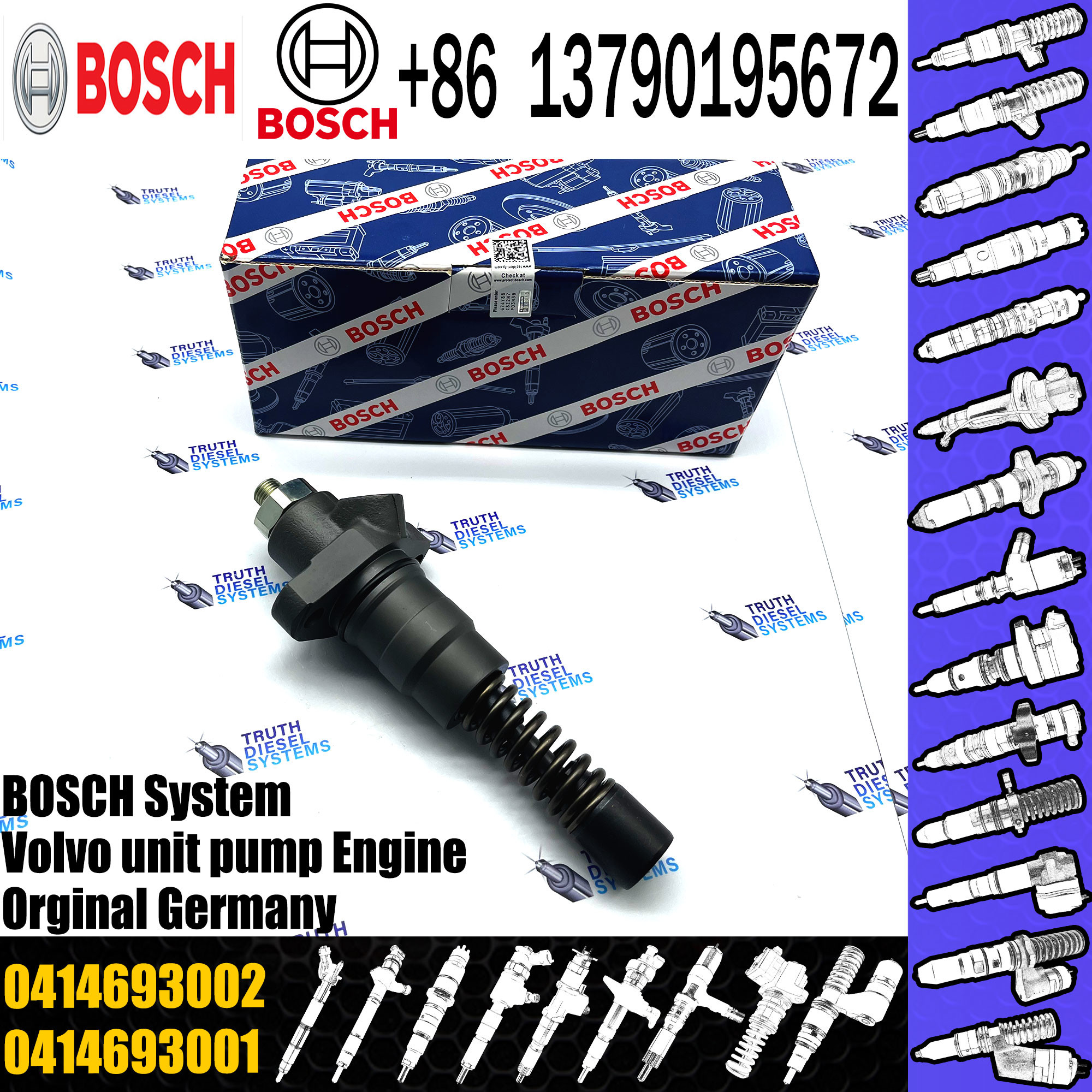 0414693001 0414693002 Engine Fuel Injector Nozzle Unit Pump 0414693001 0414693002 Fuel Pump