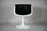 Fiberglass Tea Room Chairs For Bar Furniture , PU Leather Coffee Cup Chairs