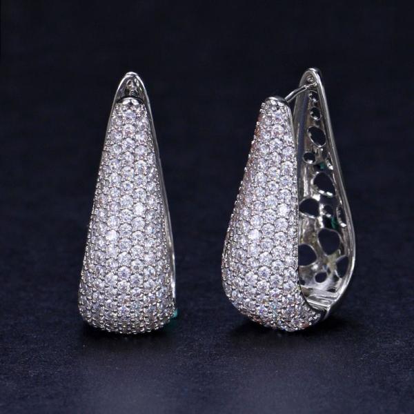 Fashion jewellery Gold Plated AAA CZ Earrings for Women Ladies jewelry earrings
