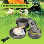 Factory TOP Seller Outdoor Camping Cookware Mess Kit Portable Picnic Pot Pan