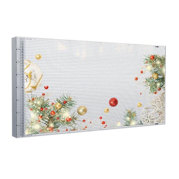 P4 Adhesive Transparent LED Display Modern Advertising Solution For Shopping