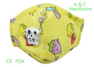 China Non Irritating Disposable Kids Surgical Mask Dust Prevention Pink Yellow factory