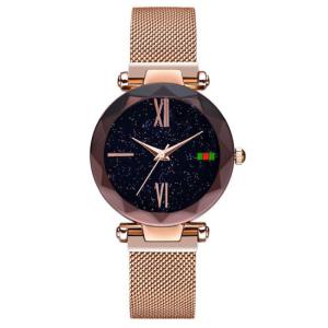 China 32mm Multi Color Alloy Case Fashion Ladies Fashion Wrist Watch with Magic Mesh Band factory