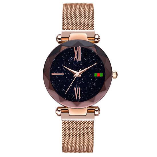 32mm Multi Color Alloy Case Fashion Ladies Fashion Wrist Watch with Magic Mesh