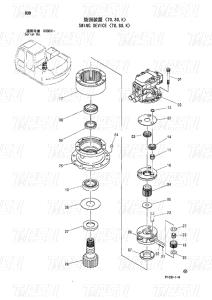 China Hydraulic Swing Motor Drive Excavator Swing Drive Catalog 4445648 4470057 ZX70 factory