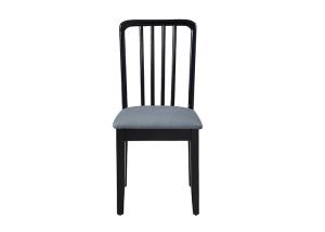 China Rubber Wood Sponge Brown Black Dining Chairs Upholstered factory