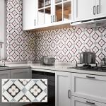30x30 Glazed Ceramic Tiles Nordic Style Small Square Mosaic Flower Balcony Floor