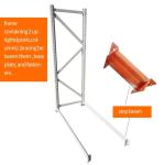 Blue/Grey/Yellow Warehouse Storage Tire Racks Industrial Design