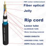 FRP GYFTA53 Non Metallic Fiber Optic Cable Double Armor Sheath G652D