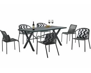 China Terrace W1400mm D800mm Table Rattan Garden Dining Set Hand Make Weaving factory