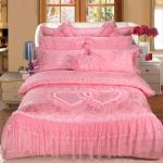 100% Cotton Embroidery 60S Quilt Cover Bridal Bed Sheet Sets Comforter Bedding