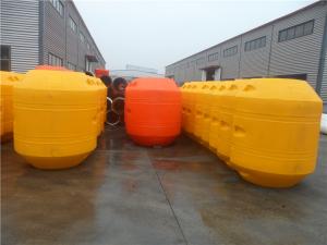 China bright yellow color plastic MDPE floaters anti-corrosion pipe floaters export to Australia factory