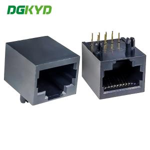 China RJ45 Single Port Connector 1X1 10P8C Light Free All Plastic Gold-plated 6u DGKYD56211118IWA1DY4 factory