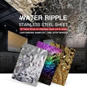 China JIS Stamped Water Ripple Stainless Steel Sheet For Dining Room Walls Ceiling Panels factory