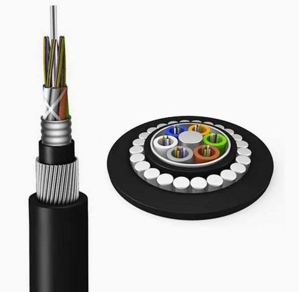 Outdoor GYTA33 Steel Wire Fiber Optic Cable 2-288 Core 25D 12.5D for Underwater