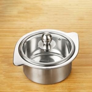 China Factory Price Silver Kitchenware Soup Pot Double-flavor Cooking Pot Mini Hotpots With Binaural Handle factory