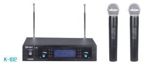 China VHF two channels wireless microphone K-102 factory