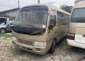 China Used Toyota Coaster Bus 2016 school bus Golden color cheap price for sale factory