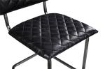 Comfortable High Back Leather Dining Chairs , Black Leather Kitchen Chairs