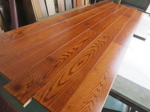 China American Red Oak Solid Wood Flooring, smooth surface with red stained factory