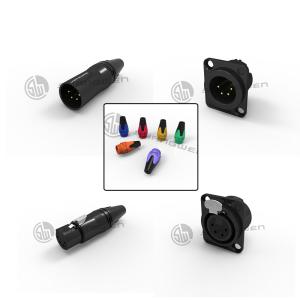 China Indoor Custom XLR 4 Pin Male Female Connector Plug Socket Zinc Alloy Shell factory