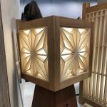 Rustic Decorative Wood Kumiko Led Water Bubble Wood Divider Screens For