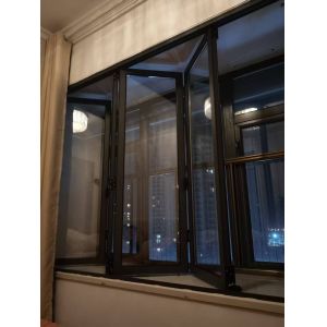 China Maplemiles Aluminum Folding Window Accordion Horizontal Folding Window Bifold Windows factory