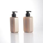 Flat Square 200ml PET Lotion Push Shampoo Pump Bottles