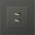 Home / Villa USB Charger Socket Tempered Glass / Aluminum Frame