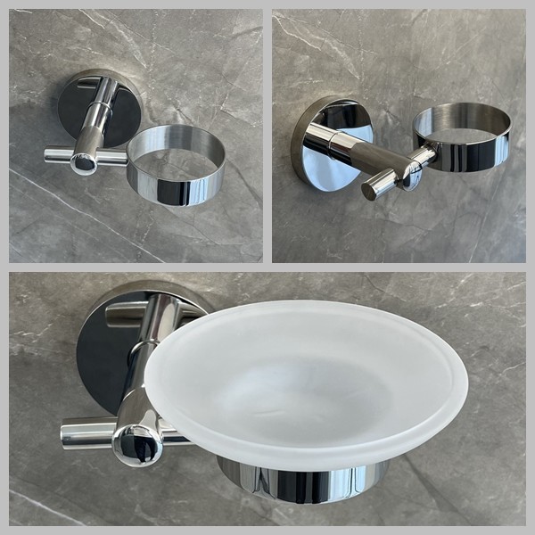 Shower Glass Soap Dish Holders Wall Mounted 304 Stainless Steel