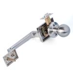 Entrance Zinc Alloy Entry Door Handlesets Plated Satin Nickel Mortise Lock