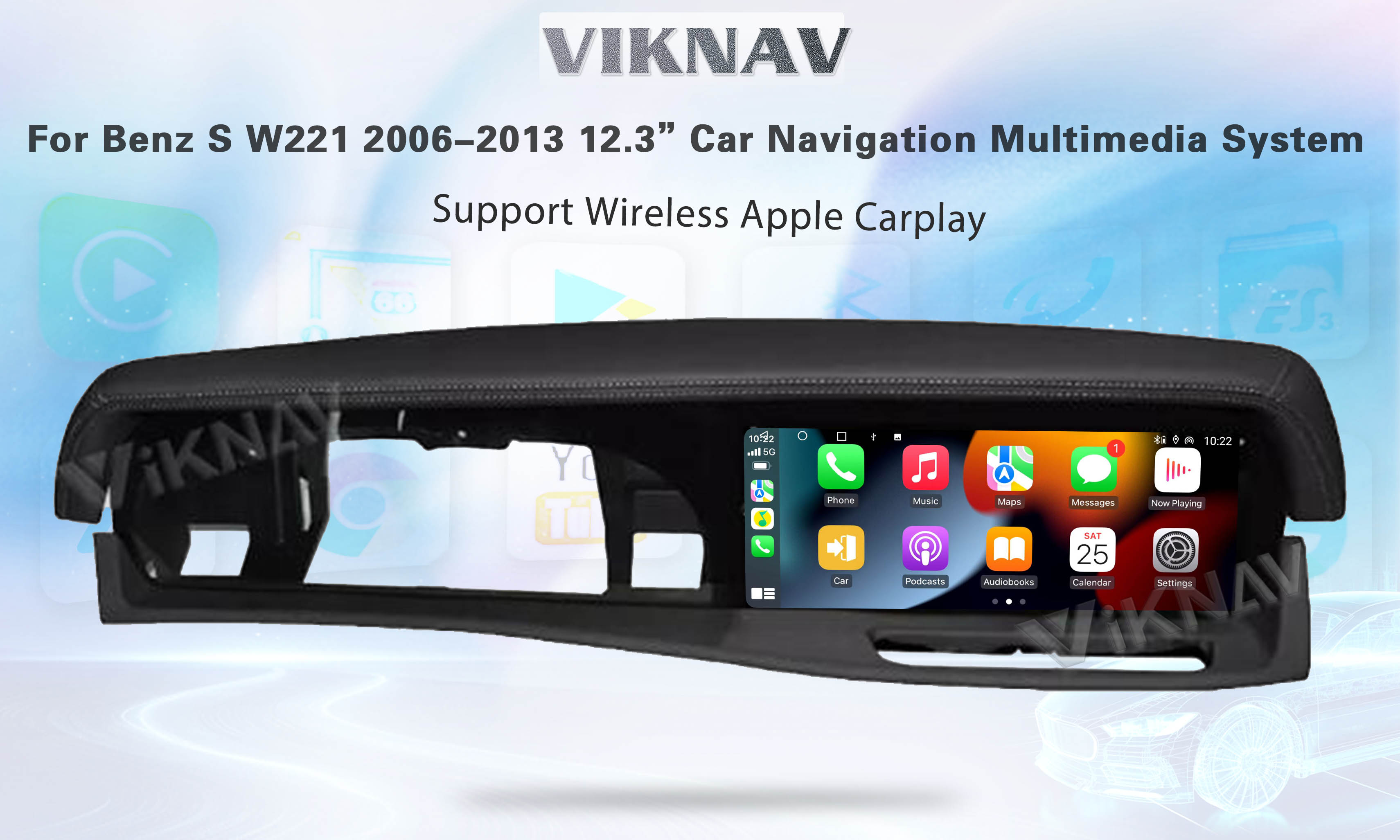 12.3 Inch Mercedes Android Screen Hear Unit Touch Screen For Benz S Class 2006-2013