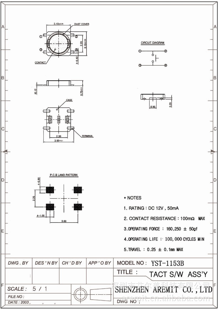 Smt Tact Switch