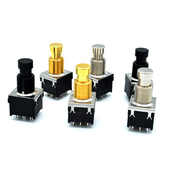 China Manufacturer Of Soft Click 3PDT Guitar Effect Pedal Foot Switch 9 Pin Effect Foot Switch Push Button Switch factory