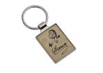 Laser Engraving Logo Leather Key Chains 55mm 4mm Pink Key Ring Advertising