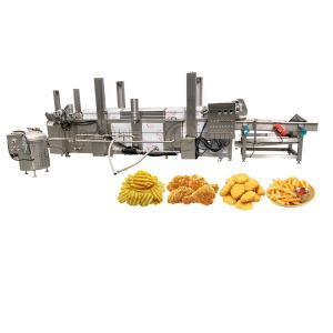 China Electric Heating Continuous Conveyor Belt Donut Frying Machine with 580 KG Capacity factory