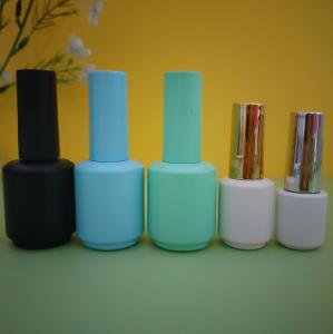 China Oem 10ml 15ml Mini Nail Polish Bottles Cosmetics Glass Uv Gel With Brush In Stock factory