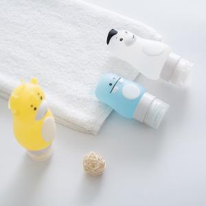 China Cartoon Split Charging Squeezable Portable Food Grade Sub Silicone Bottle Set factory