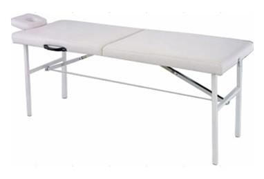 Metal Frame Folding Beauty Bed White With Carring Bag / Lightweight Portable