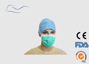 China Blue Disposable Medical Face Shields Water Proof With Ear Loop 17 . 5 * 9 . 5CM factory