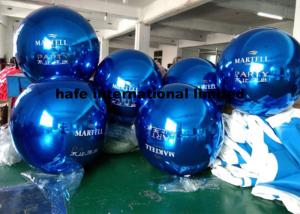 China 12Ft Size Hanging Mirrored Balloon Lights With Single Color Logo Printing factory