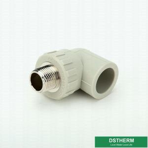 China Flexible 90° Ppr Pipe Fittings , Customized Color Male Threaded Elbow factory