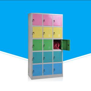 China 15 Door 5 Tier 3 Wide Steel Office Lockers For Employee factory