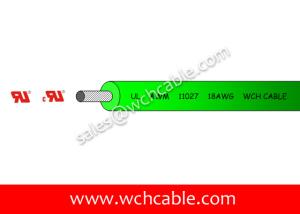 China 300V mPPE Wire UL11027 18AWG Solid 1/1.024 OD1.5mm Black factory
